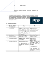 Translation Procedure SL TL: Matematiks (Filipino)