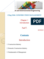 CEng 5104 Construction Management Chapter 1 Introduction