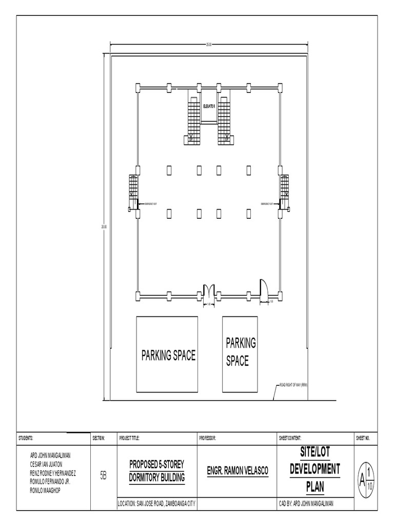 Site Development Plan for Dormitory | PDF