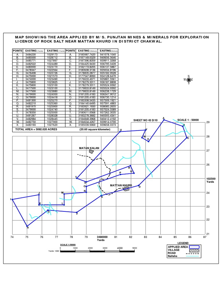 Rock Salt Exploration Area Map | PDF