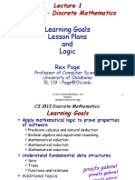 Learning Goals Lesson Plans and Logic: Rex Page