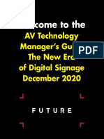 Welcome To The: AV Technology Manager's Guide The New Era of Digital Signage December 2020