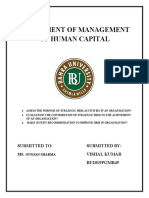 Assignment of Management of Human Capital