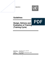 Design, Delivery and Evaluation of Training (Training Cycle)