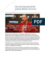 Athletic Directors Email List PR