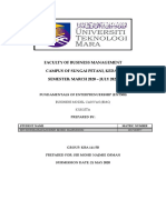 Faculty of Business Management Campus of Sungai Petani, Kedah Semester: March 2020 - July 2020