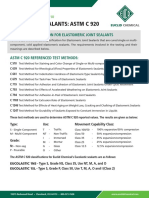 Eucolastic Sealants: Astm C 920: Standard Specification For Elastomeric Joint Sealants