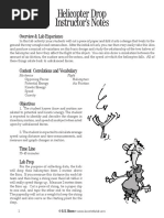 Helicopter Drop Instructor's Notes: Overview & Lab Experience