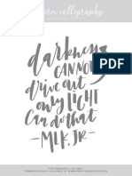 Modern Calligraphy Worksheets PDF