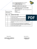 Maintenance Inspection Checklist: EMS NC III Eqp.# 001