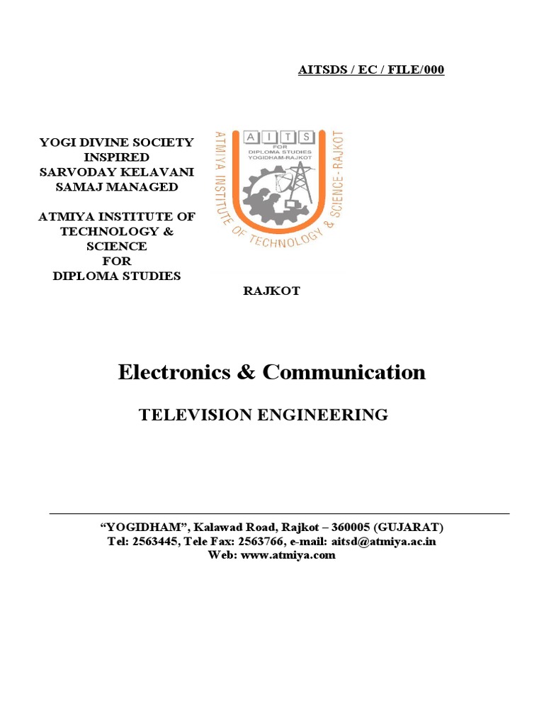 Diploma in Television Engineering Guide | PDF
