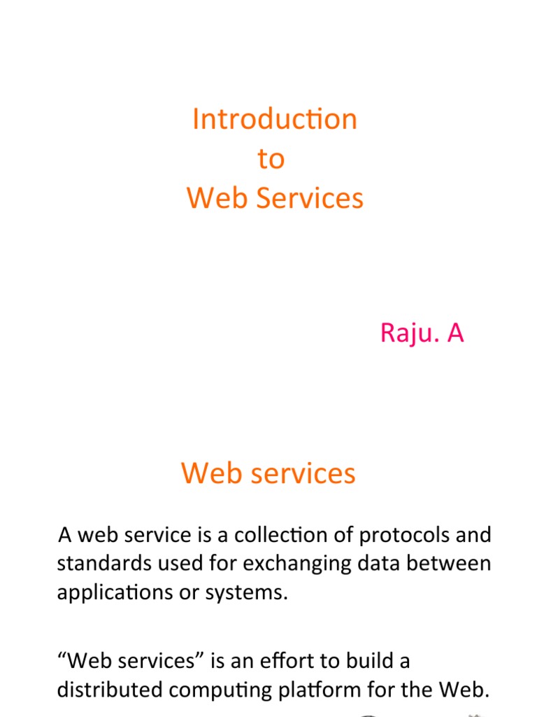 Introduction to Web Services Overview | PDF | Xml | Web Service