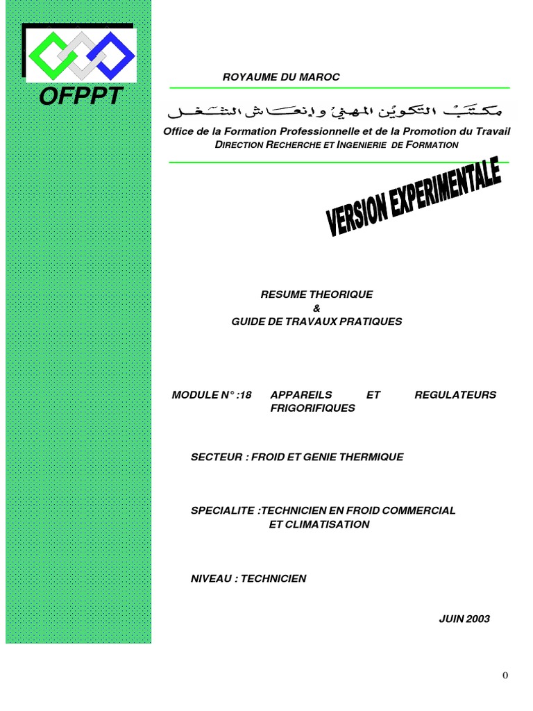 Appareils Et Regulateurs Frigorifique PDF, PDF, Robinet (plomberie)