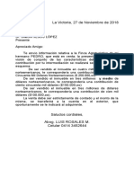 Carta y Presentación Campamento Llanoalto A SIMON JESÚS LÓPEZ, 27-11-2018