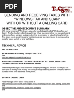 Sending and Receiving Faxes With "Windows Fax and Scan" With or Without A Calling Card