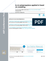 The Study On Polypropylene Applied in Fused Deposition modelingAIP Conference Proceedings