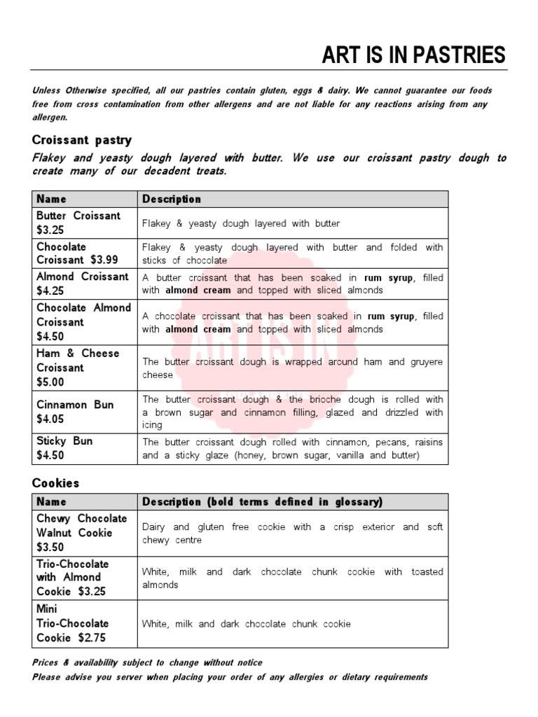 Pastry Lovers' Delight | PDF | Custard | Doughnut