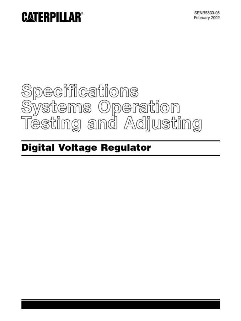 Cat DVR PDF Electric Generator Ac Power