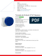 Tomada de Embutir IP 67 Newkon - N4546