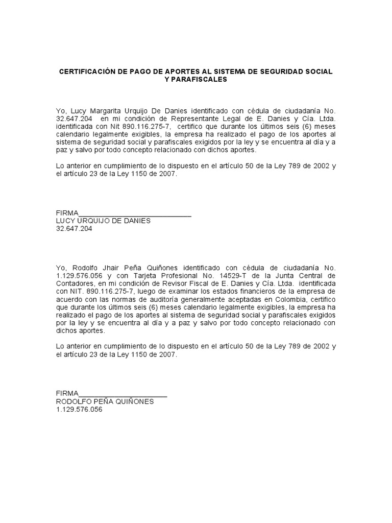 Certificado Seguridad Social PDF