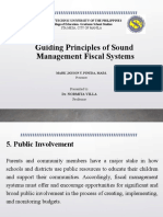 Guiding Principles of Sound Management Fiscal Systems