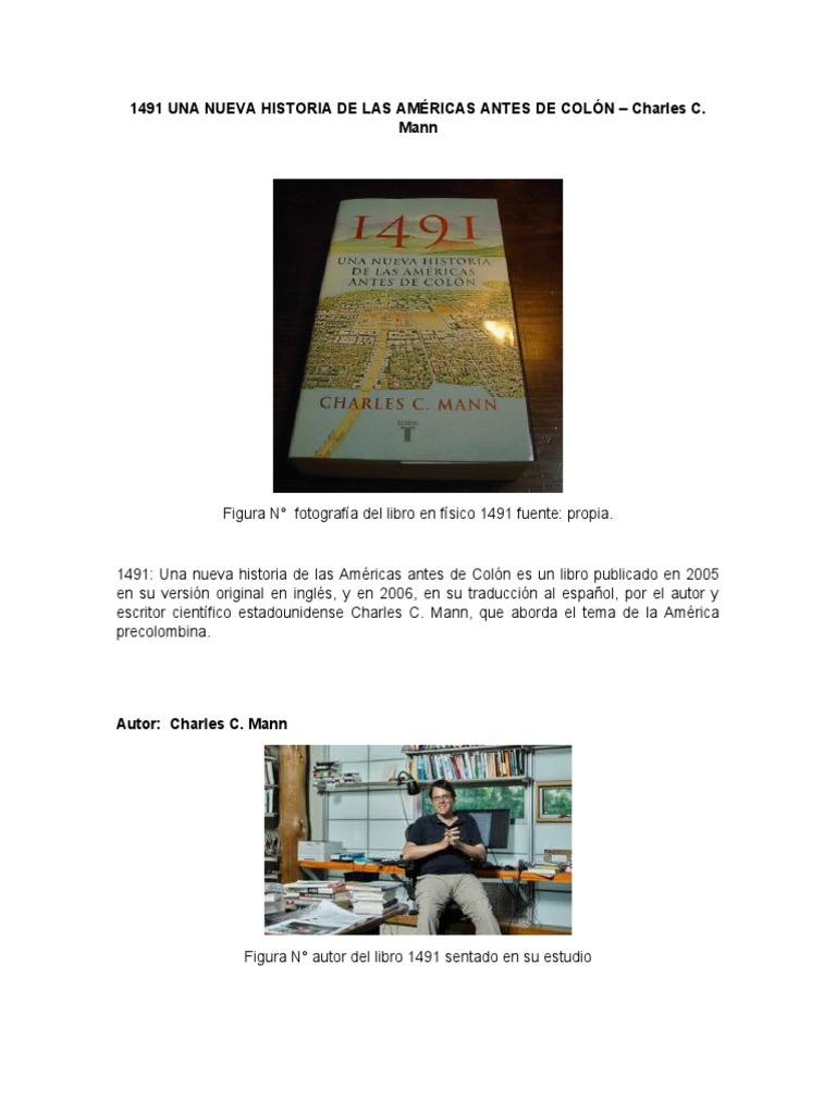 1491 Una Nueva Historia de Las Américas Antes de Colón PDF Cultura