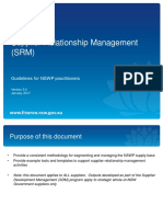 Supplier Relationship Management (SRM) : Guidelines For NSWP Practitioners