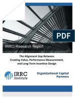 The Alignment Gap Between Creating Value Performance Measurement and Long Term Incentive Design - IRRCi Report