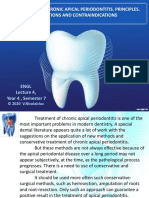 Treatment of Chronic Apical Periodontitis. Principles. Indications and Contraindications