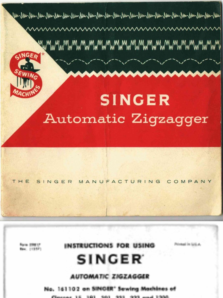 Singer Zigzagger Attachment Manual PDF