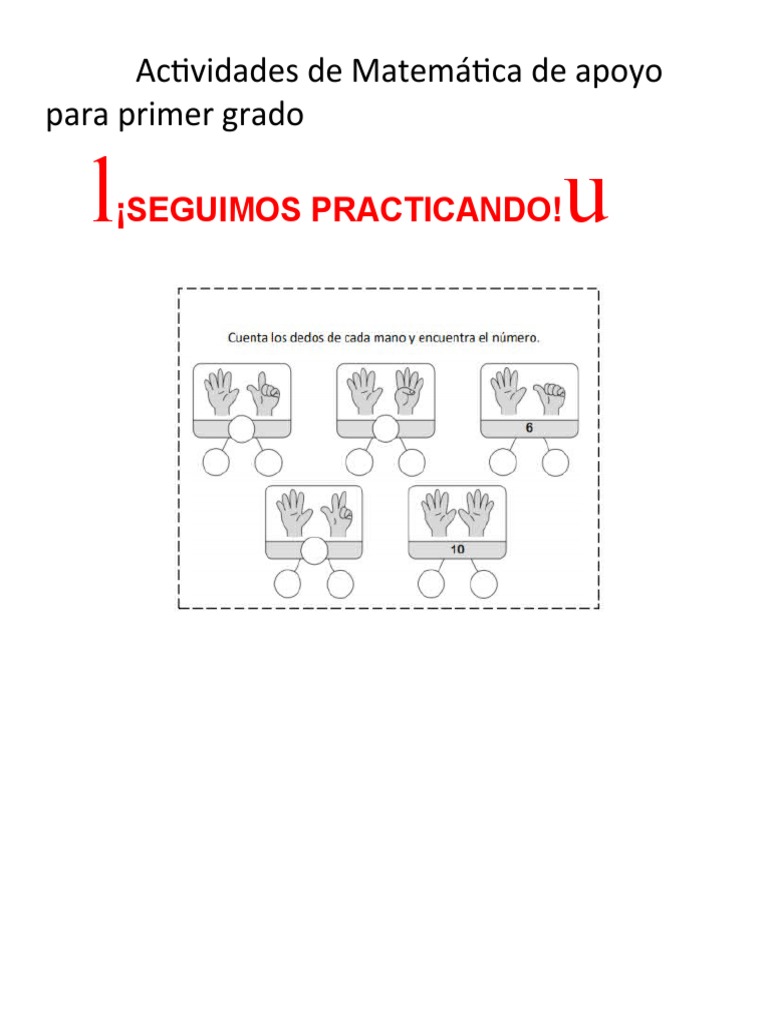 Actividades de Matemáticas para Primer Grado | PDF