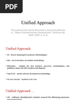 Unified Approach & UML