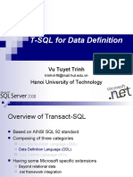 T-SQL For Data Definition: Hanoi University of Technology