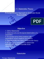 Lesson 11: Stakeholder Theory: A Comprehensive Approach To Corporate Social Responsibility