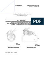 Warning: Two-Stage/Two Cylinder Cast Iron R40A Air Compressor & Units