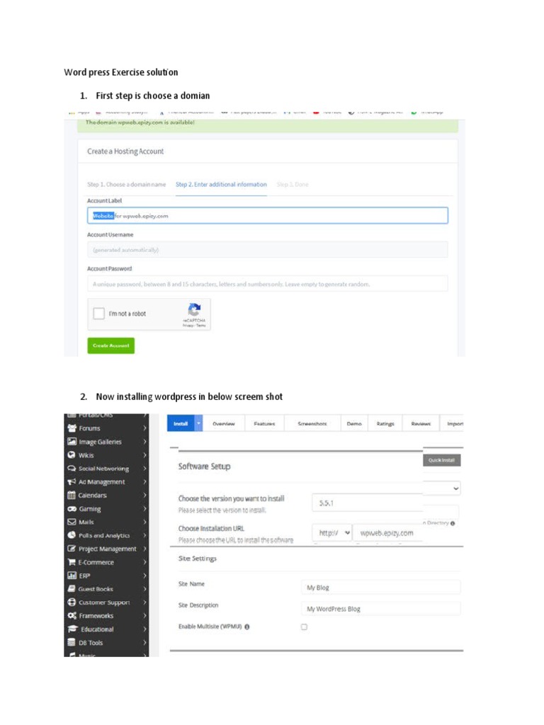 WordPress Installation Guide and Tips | PDF | Computers
