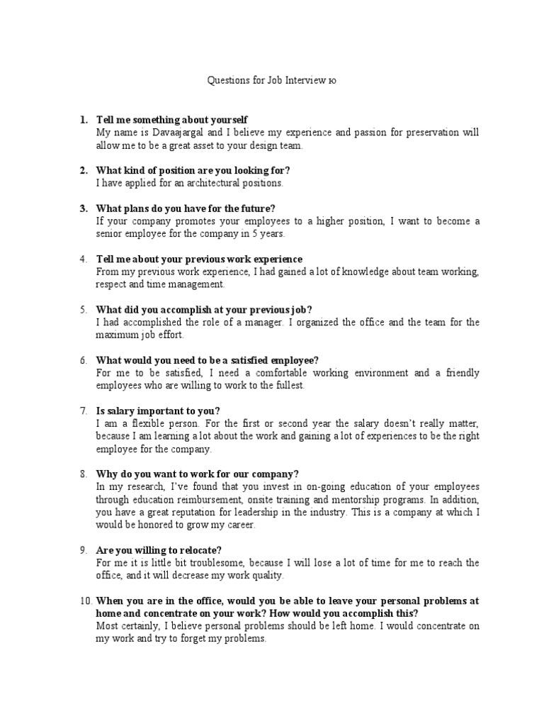 Tell Me Something About Yourself | PDF | Communication | Behavioural ...