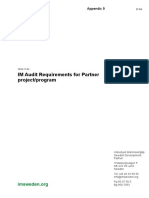 IM Audit Requirements For Partner Project/program: Appendix 9