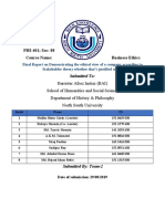 Summer 2019 PHI-401 Sec: 08 Course Name: Business Ethics