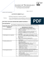 College OF Echnology: Activity Sheet No. 3