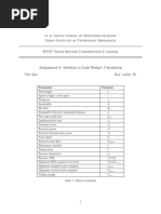 Assignment 8: Solution To Link Budget Calculation