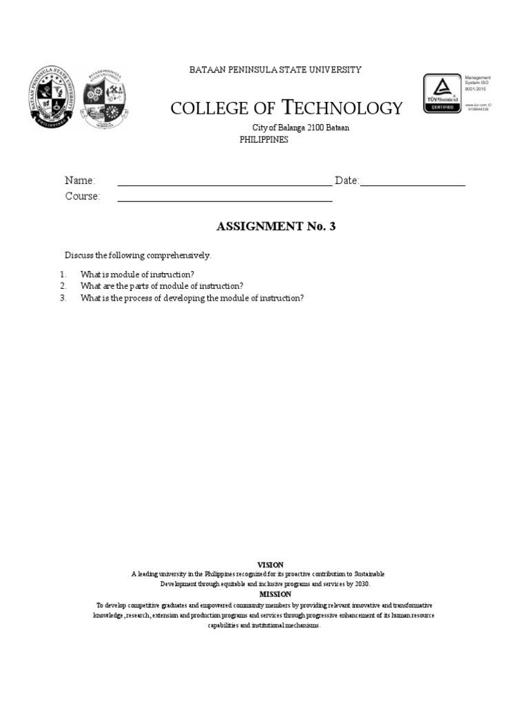 College OF Echnology: Assignment No. 3 | PDF