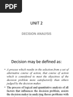 UNIT 2 Decision Analysis