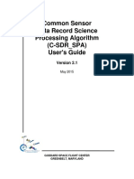 Common Sensor Data Record Science Processing Algorithm (C-SDR - SPA) User's Guide