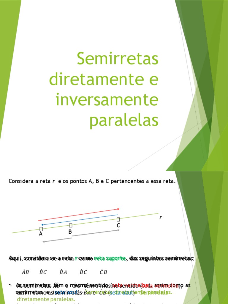 1 - Semirretas Diretamente e Inversamente Paralelas | PDF | Linha ...