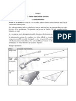 Notion of Mechanism Structure 2.1. Links/Elements A Link or An Element Is A Body or A Set of Bodies Without Relative Motion Between Them, Which