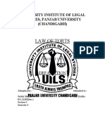 Law of Torts: University Institute of Legal Studies, Panjab University (Chandigarh)
