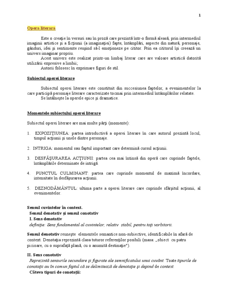 Opera Literara | PDF