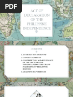 Act of Declaration of The Philippine Independence