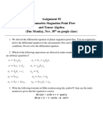 Assignment #2 Axisymmetric Stagnation Point Flow and Tensor Algebra (Due Monday, Nov. 30 On Google Class)